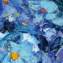 Artwork title: Blue flowers (private collection). Artist: Saltanat Tashimova