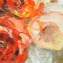 Artwork title: Roses and peach (private collection). Artist: Saltanat Tashimova